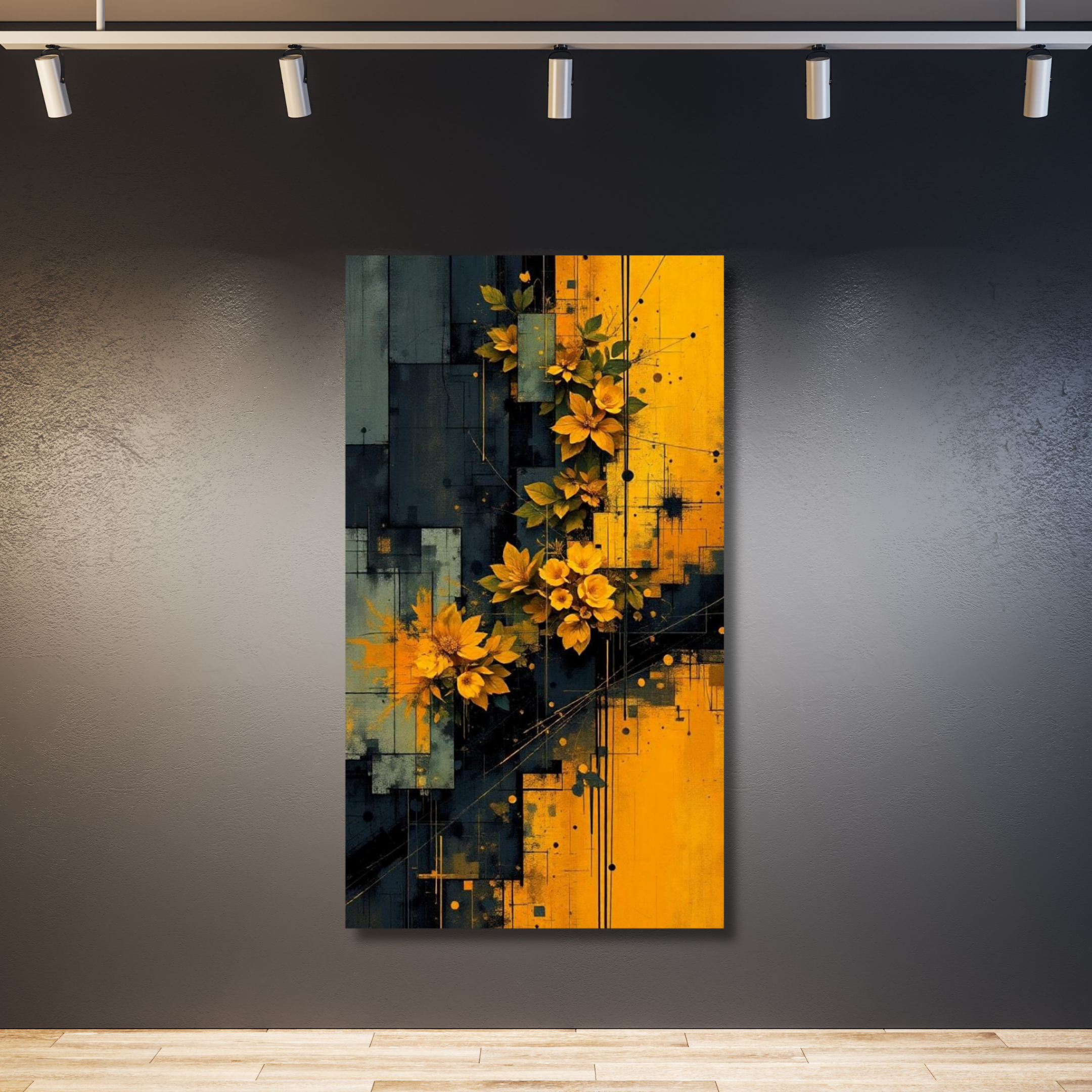 Abstracto amarillo y negro