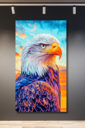 Águila de cabeza colorida