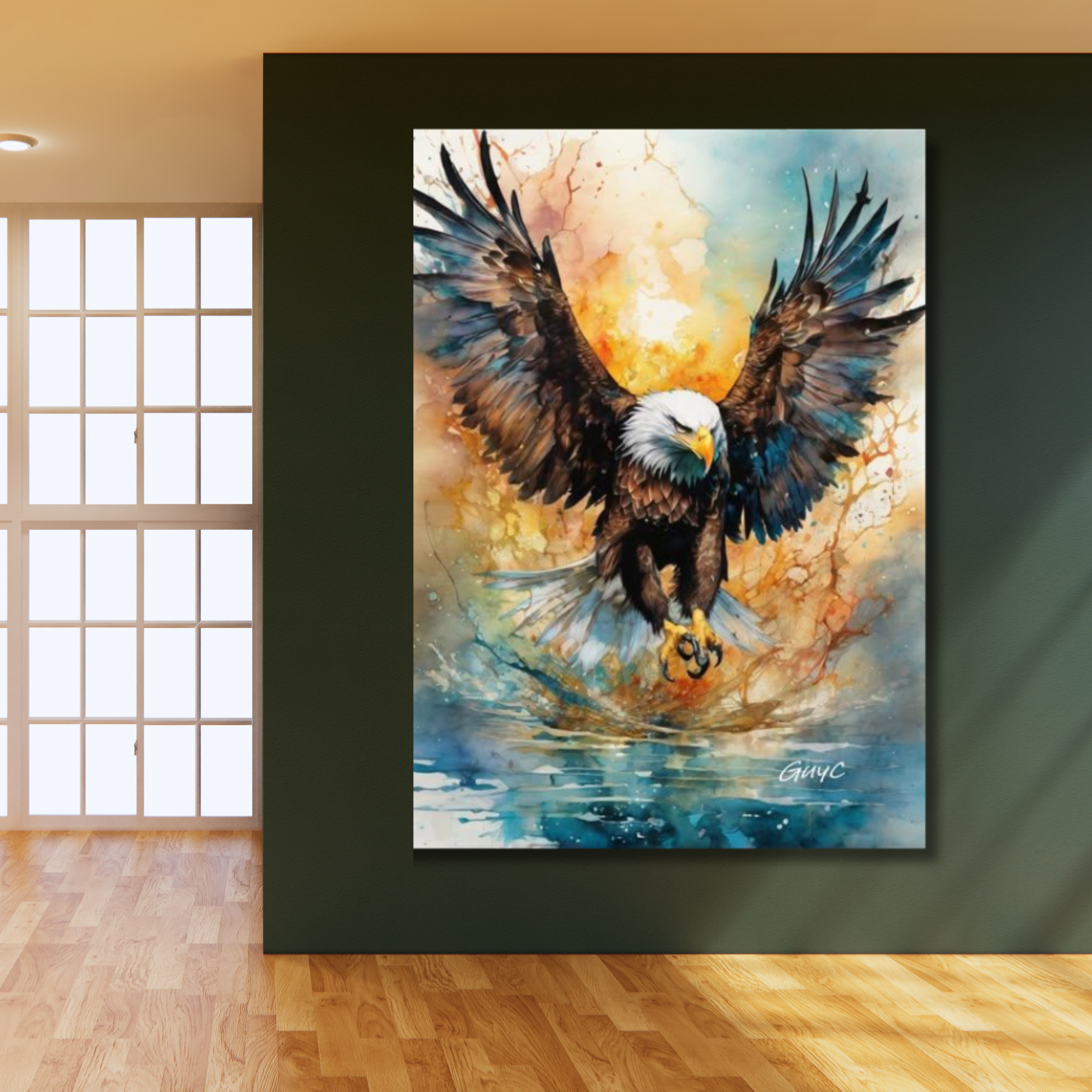 Águila de frente con colores - Image 2