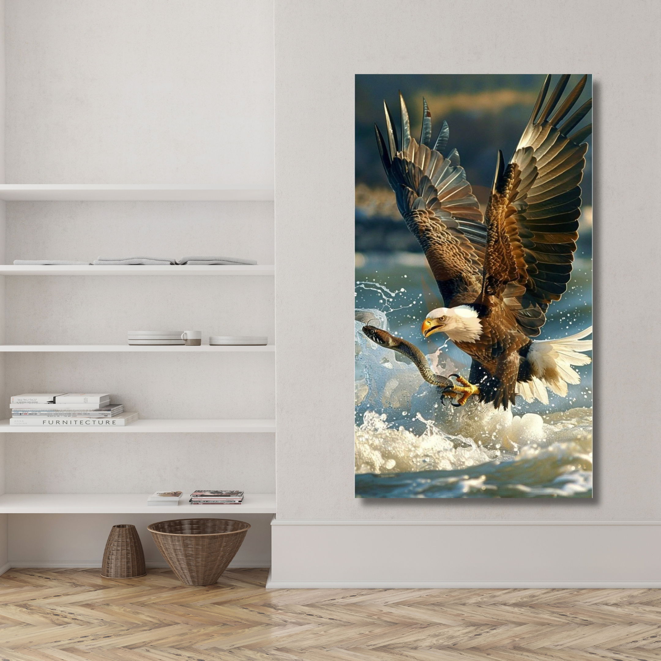 Águila entre nubes con alas abiertas - Image 2