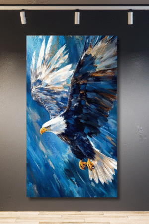 Águila lateral azul