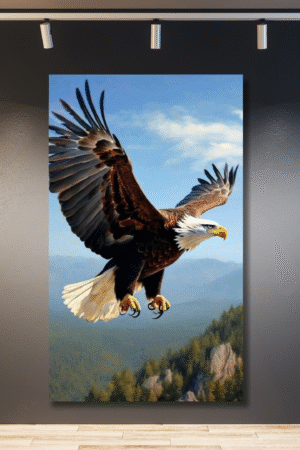 Águila real en el cielo