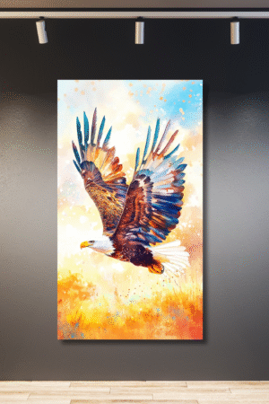 Águila volando colores pintura