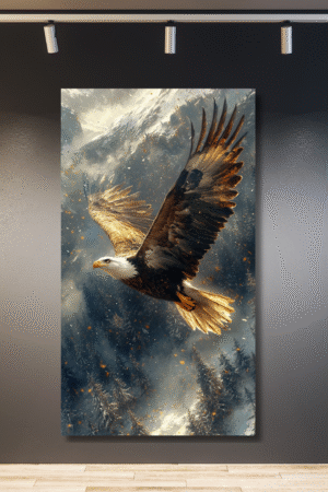 Águila volando sobre piedra