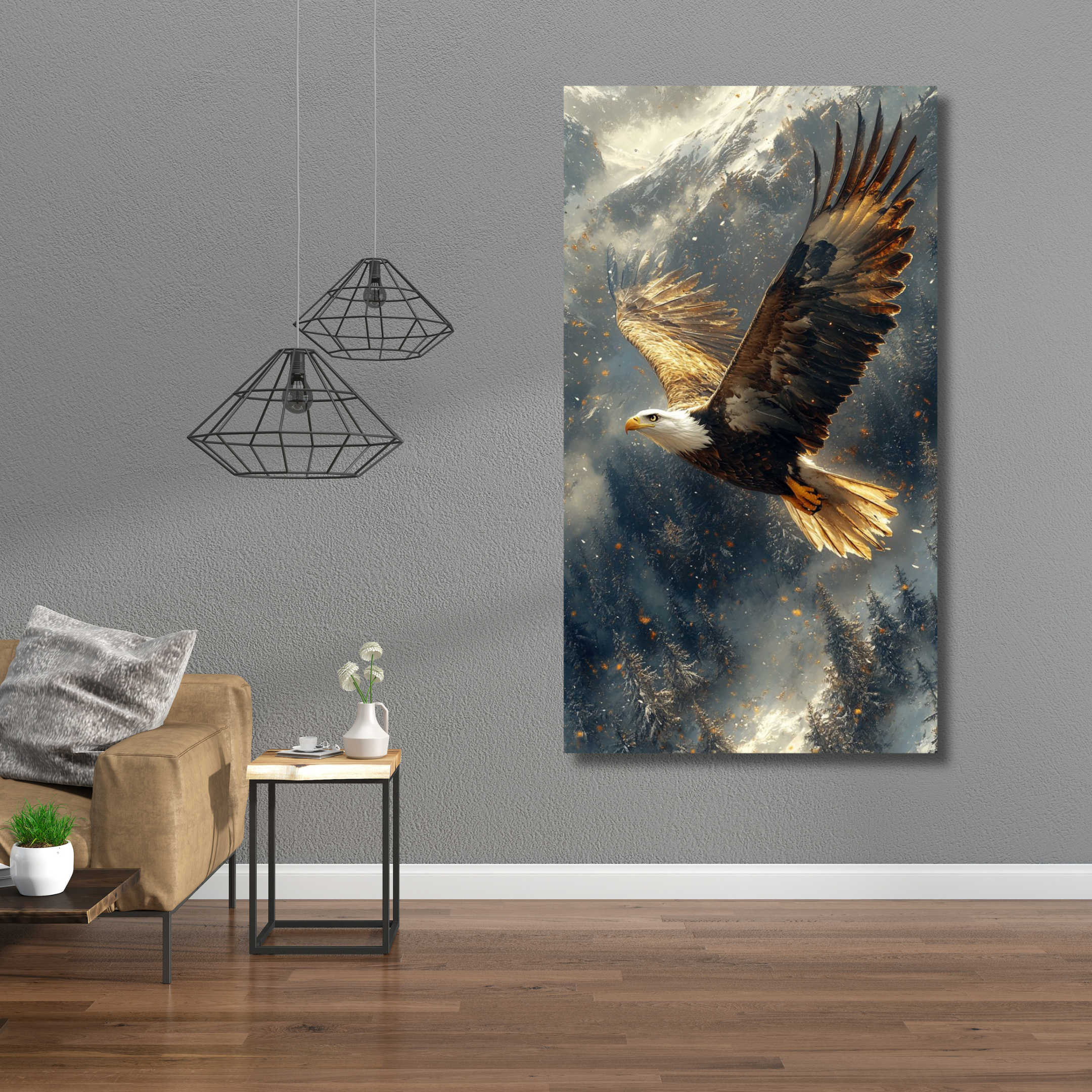 Águila volando sobre piedra - Image 2