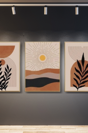 Boho paisaje hojas dos