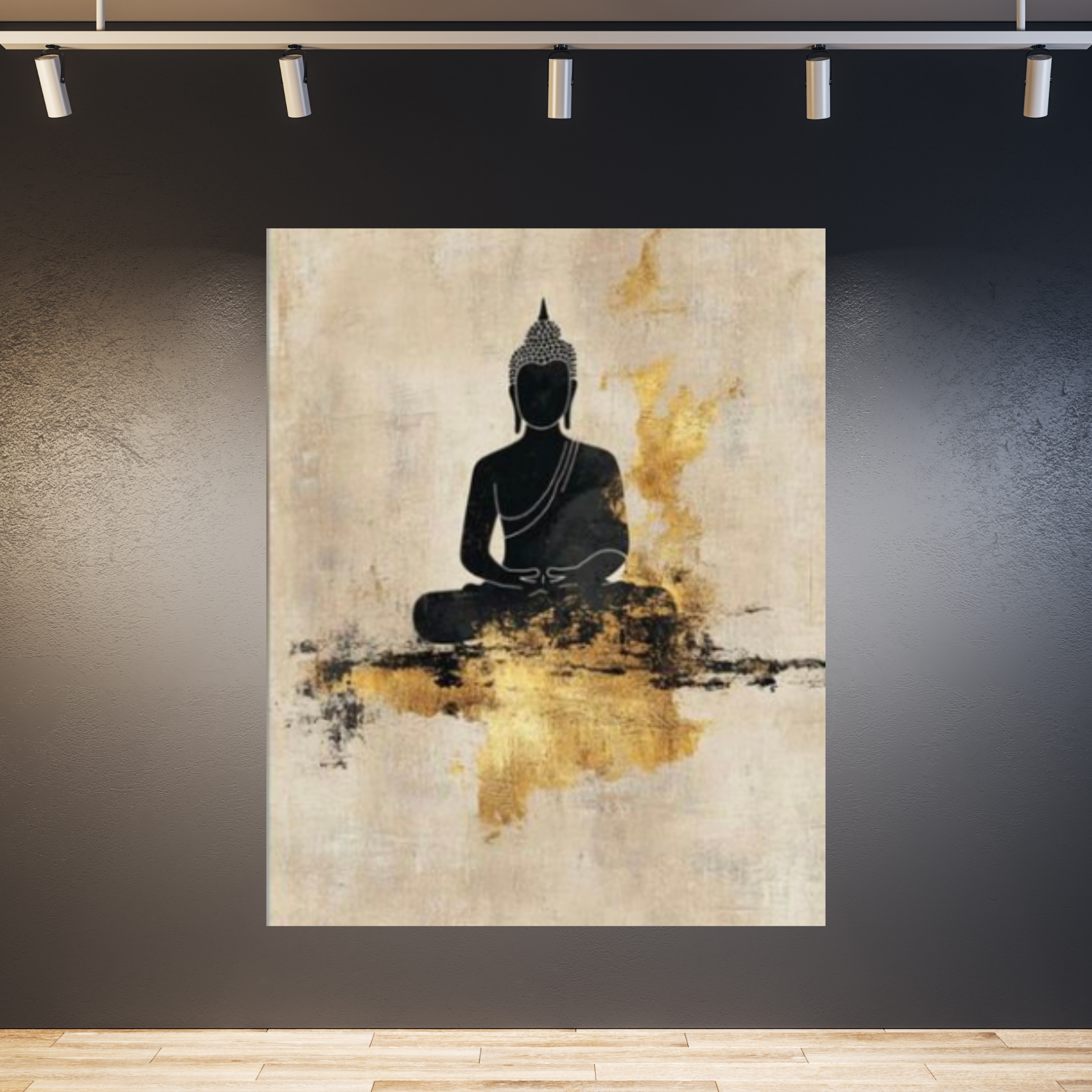 Buda negro y dorado