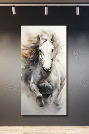 Caballo blanco frente primer plano