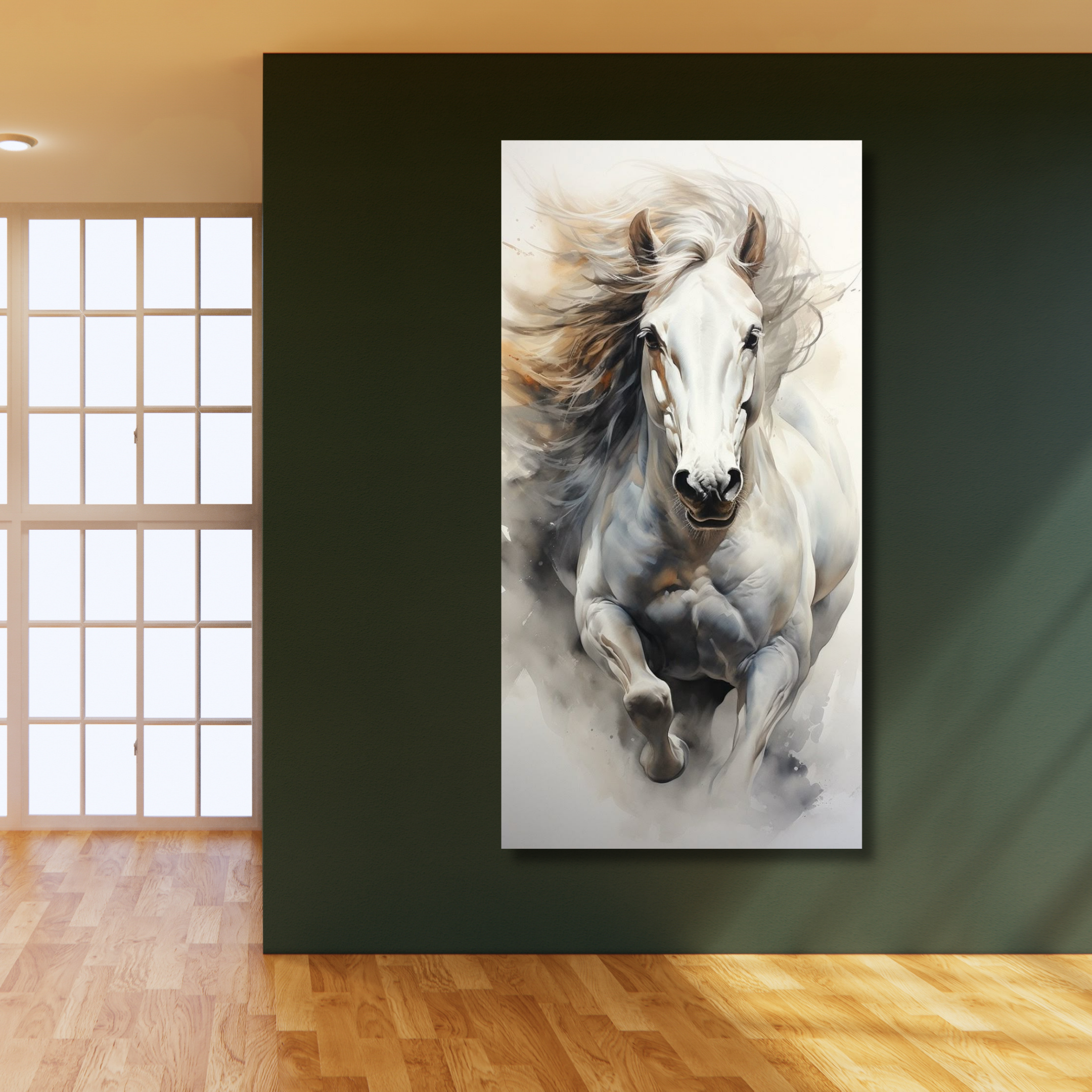 Caballo blanco frente primer plano - Image 2