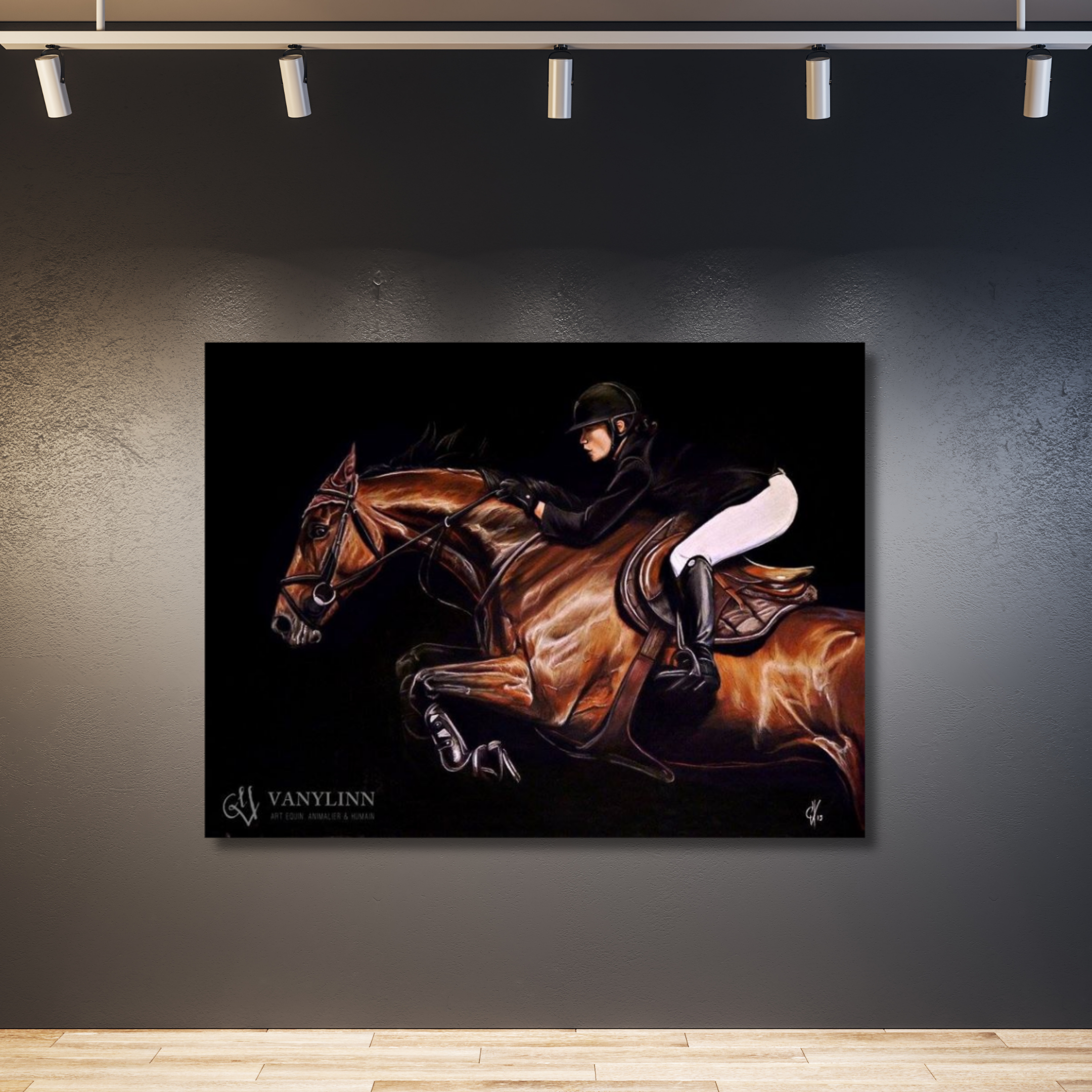 Caballo corriendo con jinete