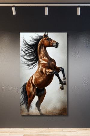 Caballo de pie café