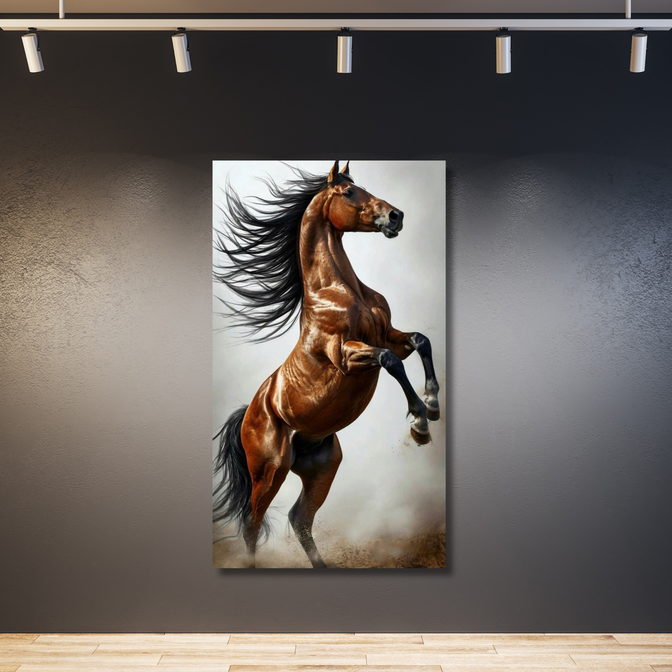 Caballo de pie café