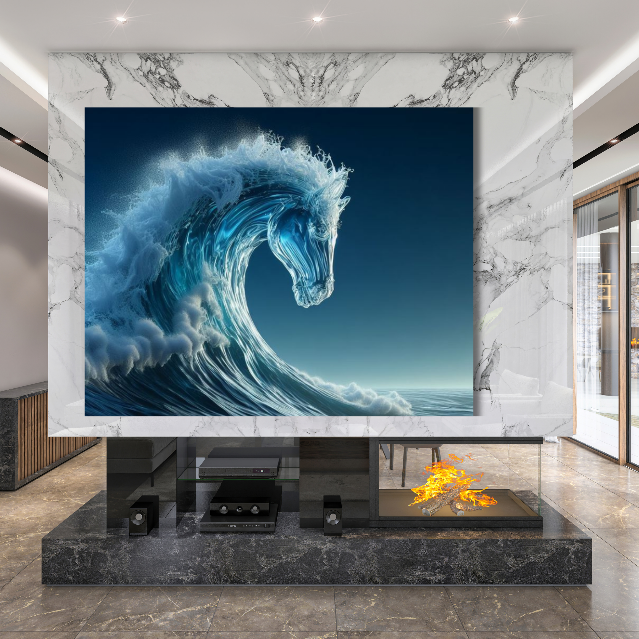 Caballo en la ola de mar - Image 2