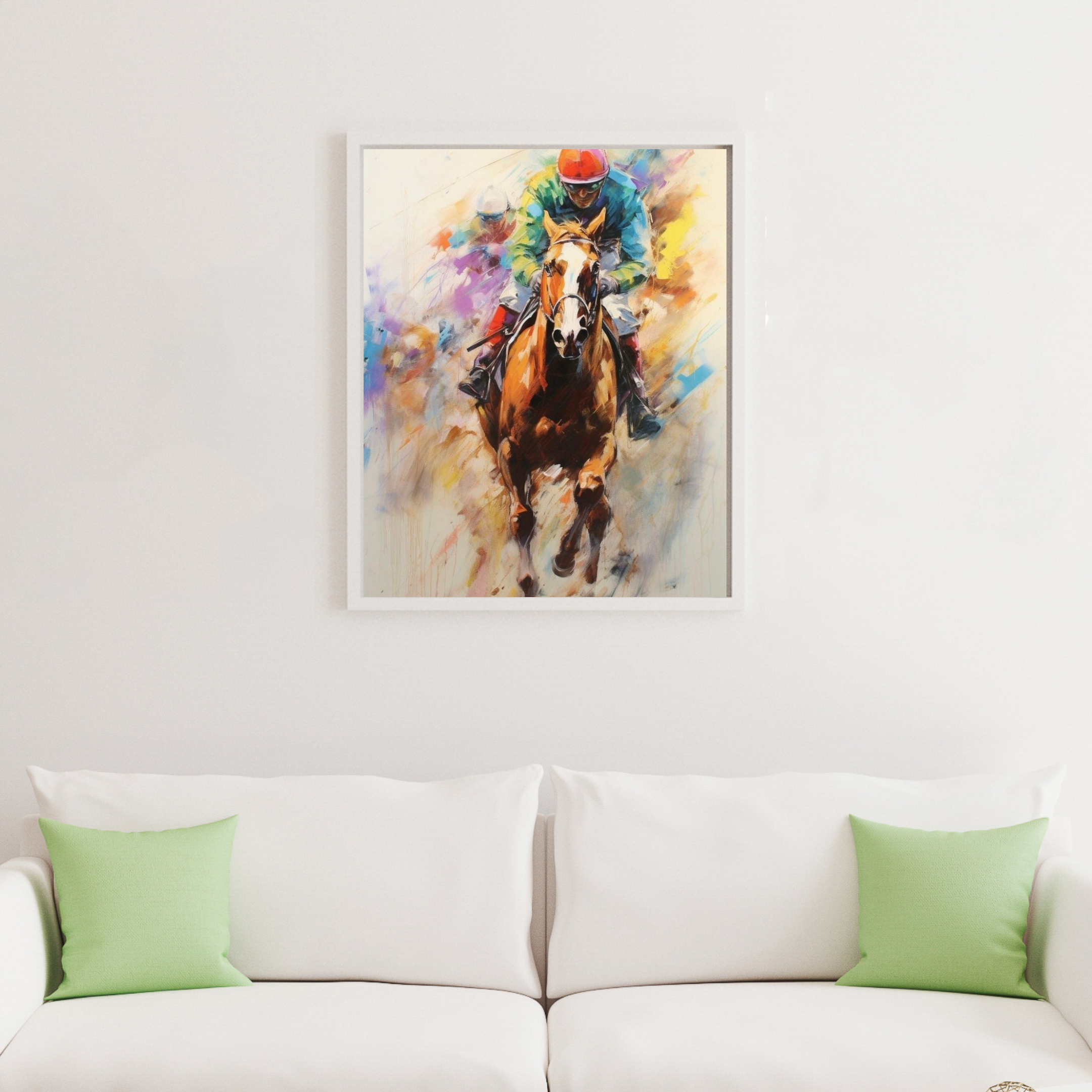 Caballo galopando brochazos de colores - Image 2