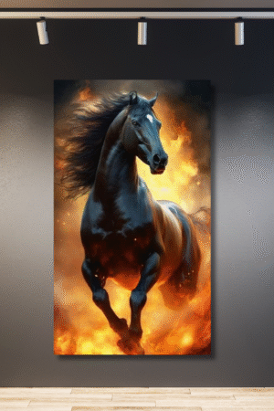 Caballo negro de fuego uno