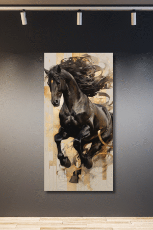 Caballo negro perfil