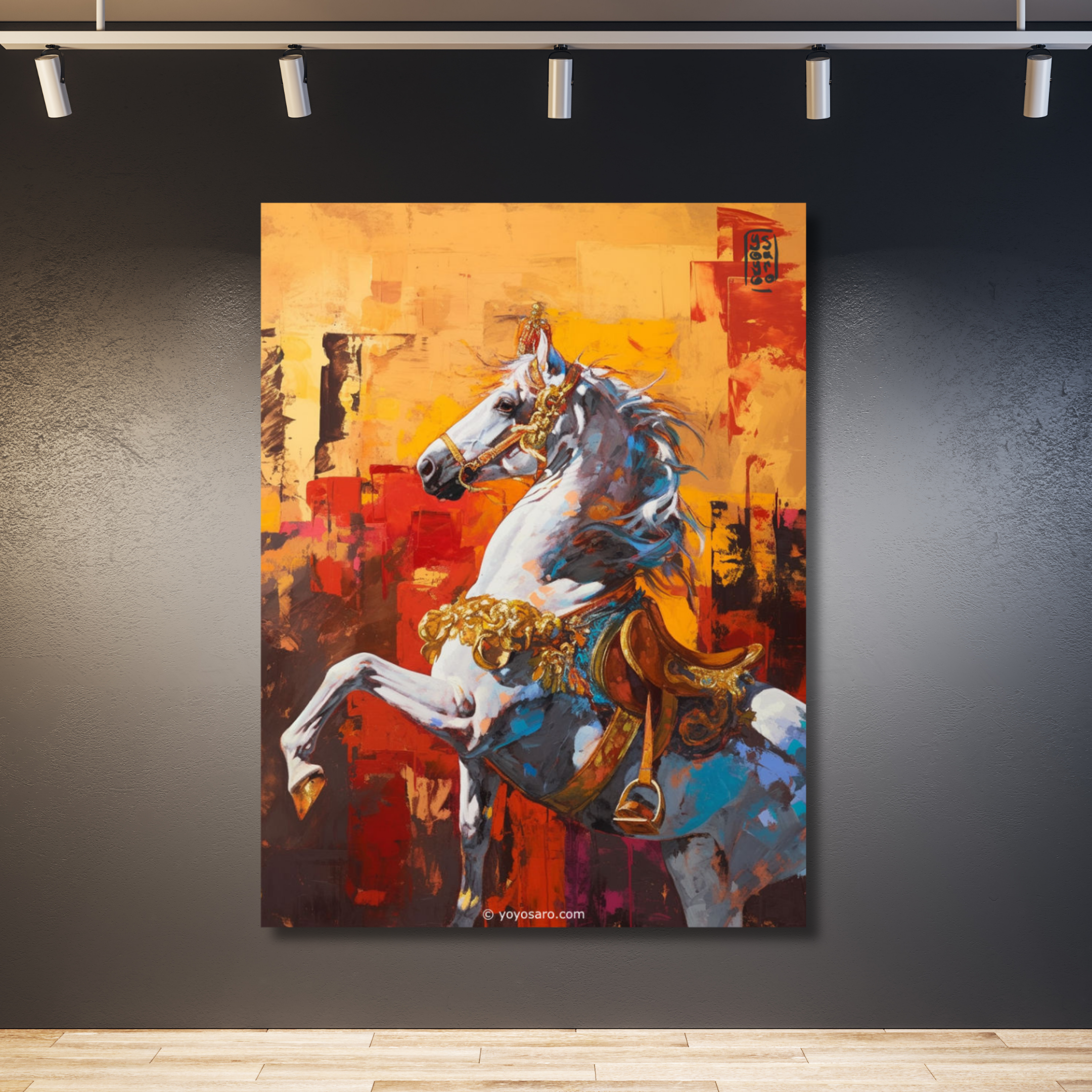 Cabalo arte abstracto