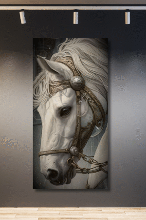 Cabeza de caballo blanco