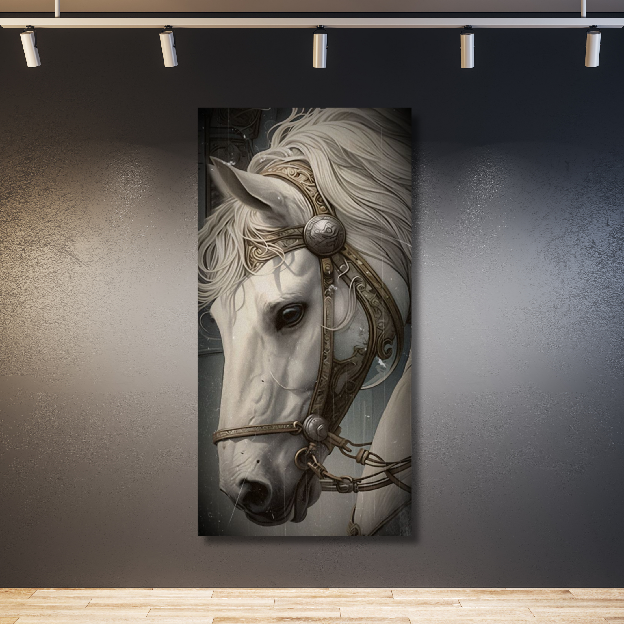 Cabeza de caballo blanco