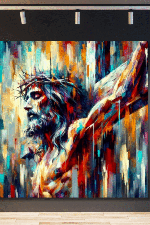 Crucifixión colores izquierdo