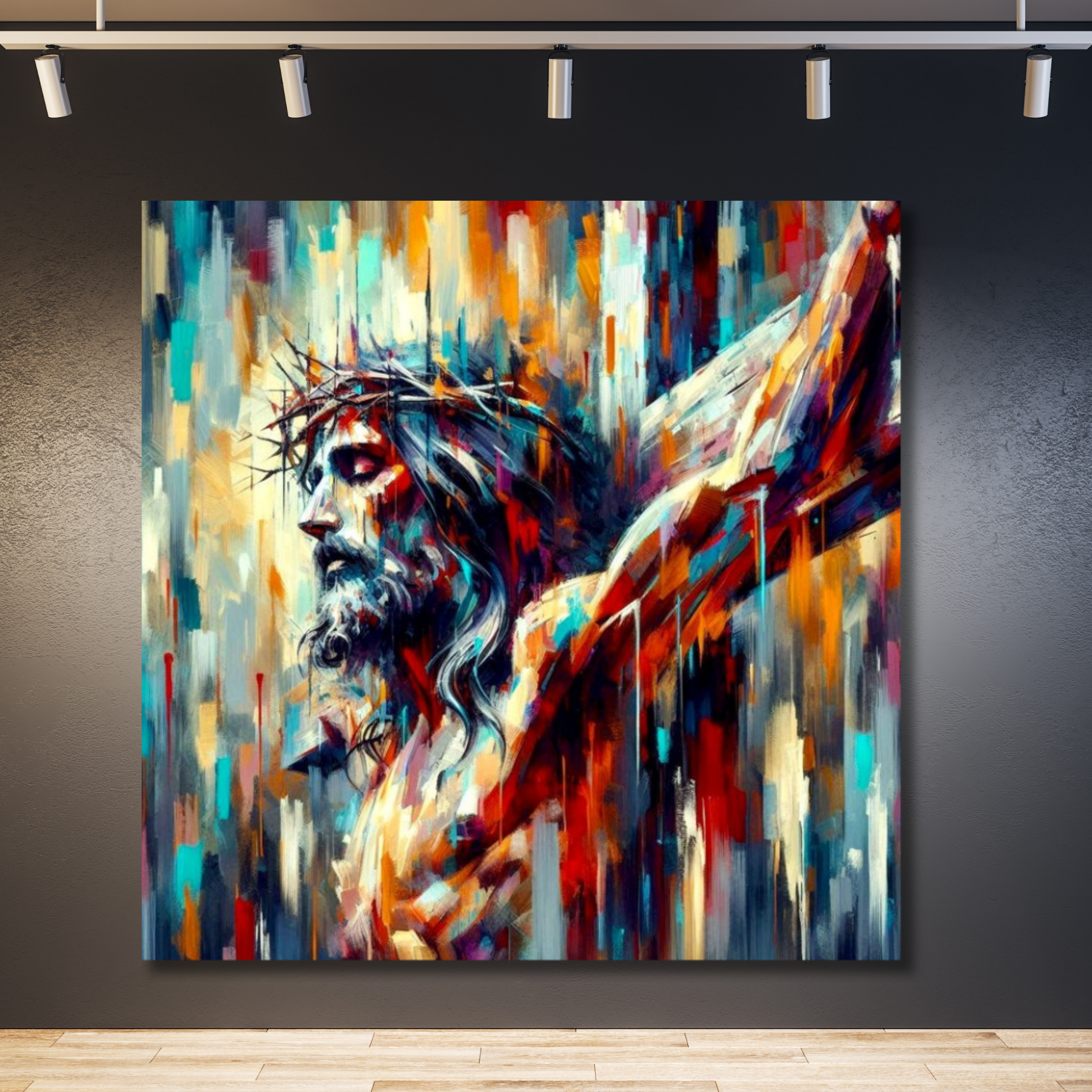 Crucifixión colores izquierdo