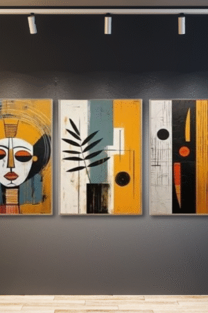 Cubismo boho amarillo