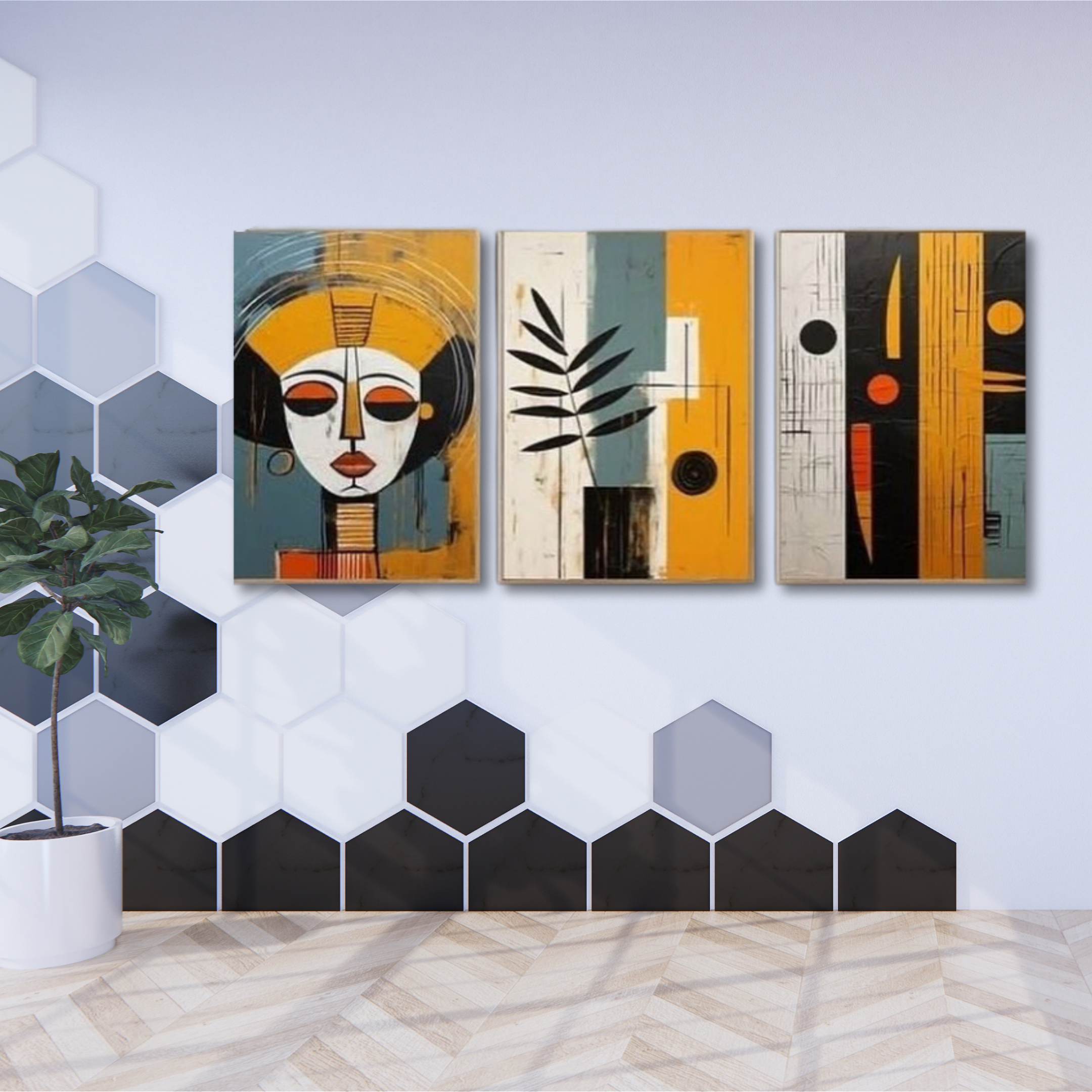 Cubismo boho amarillo - Image 2