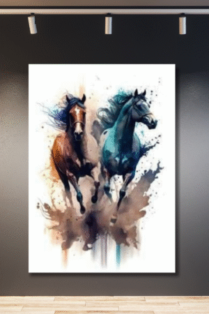 Dos caballo de colores