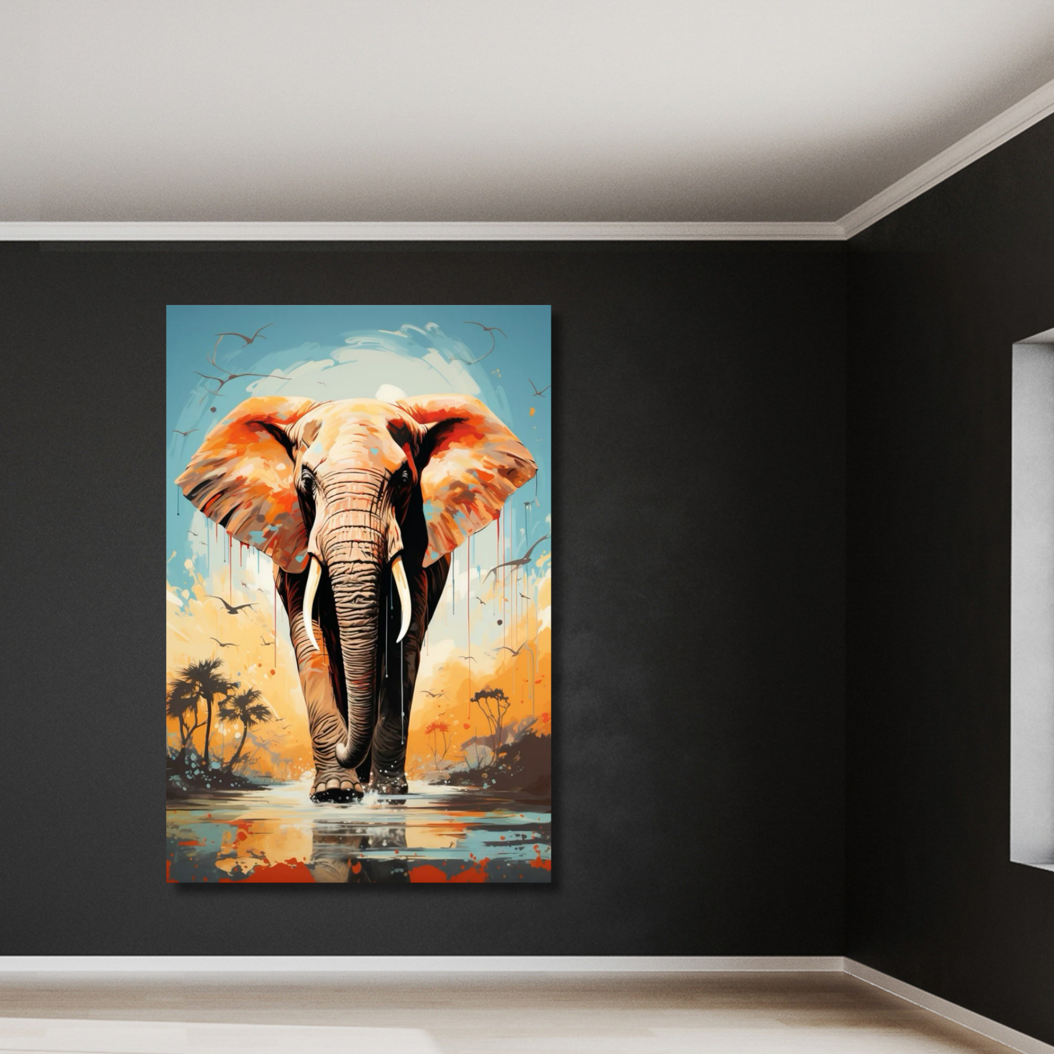 Elefante cielo, agua y palmeras - Image 2