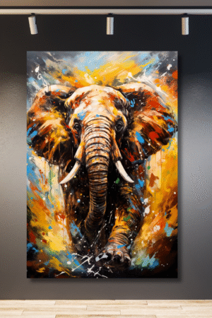 Elefante explosión de color