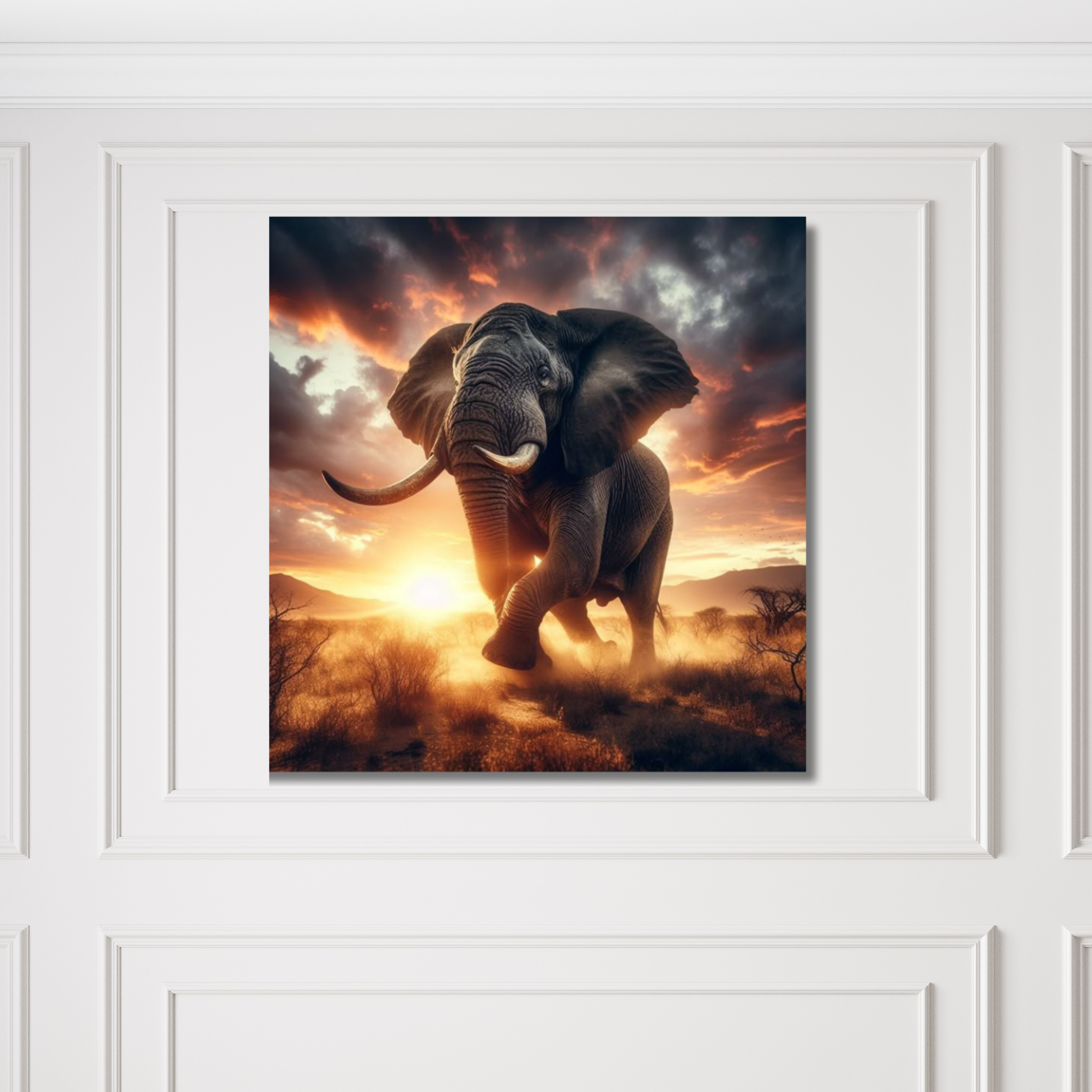 Elefante negro con luz atrás - Image 2