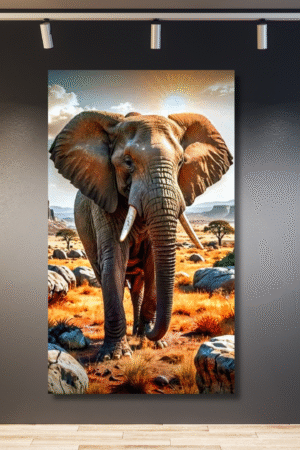 Elefante pradera amarilla