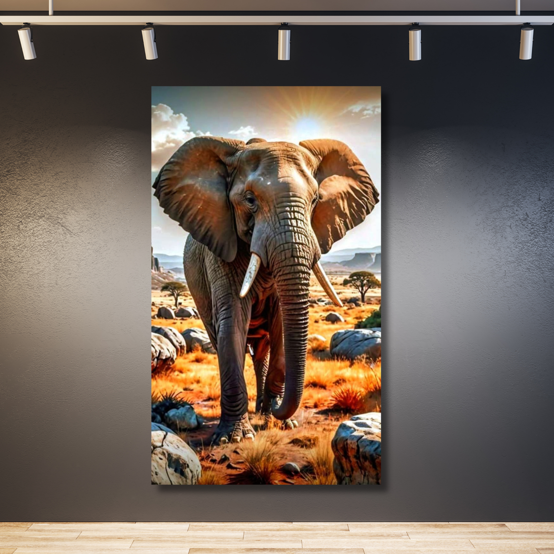 Elefante pradera amarilla