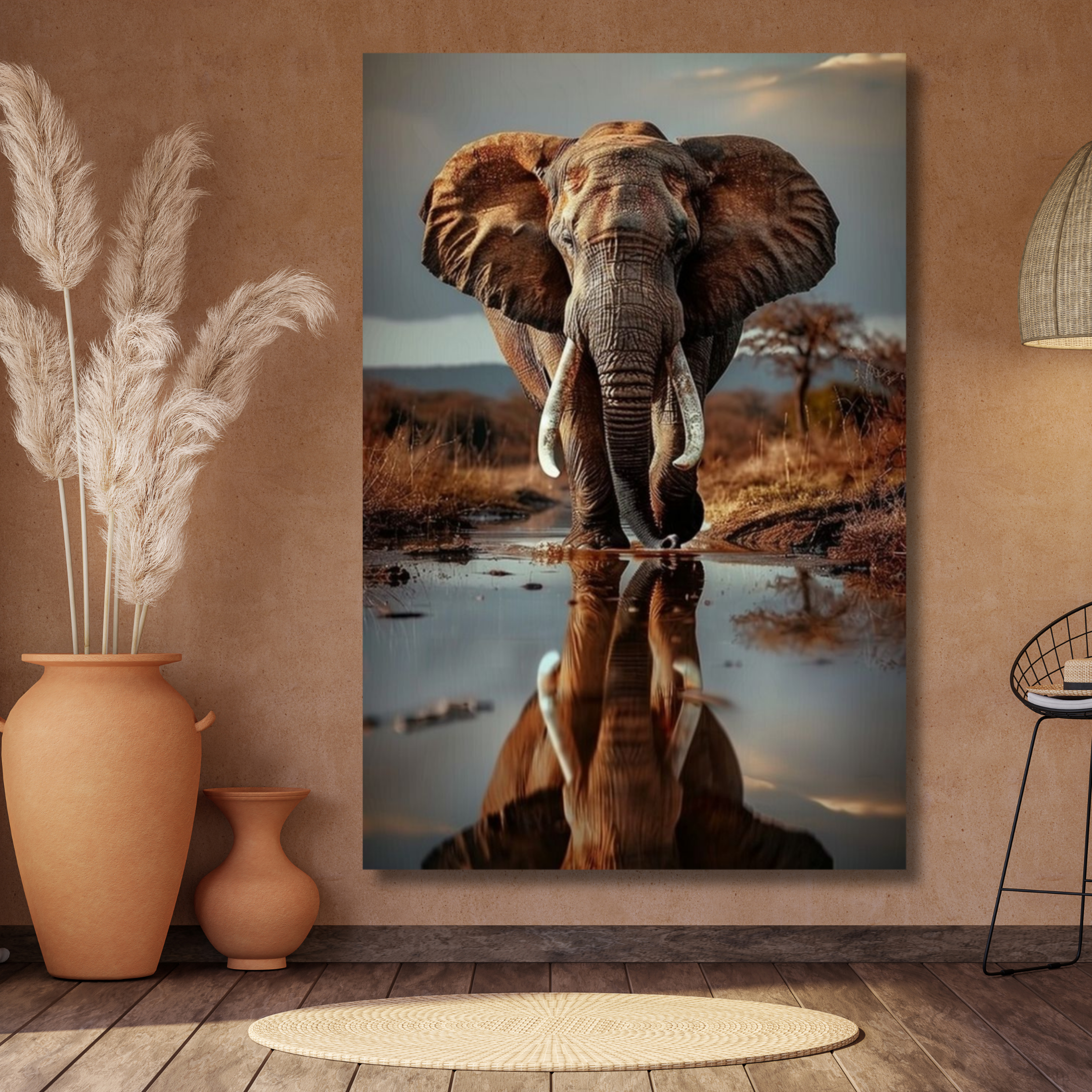 Elefante reflejo en el agua - Image 2