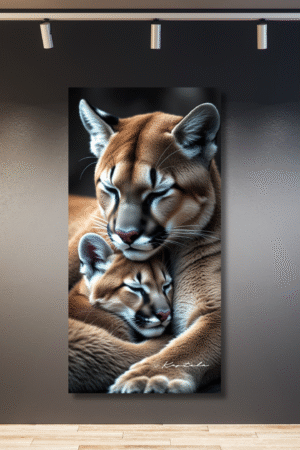 Felinos durmiendo pareja