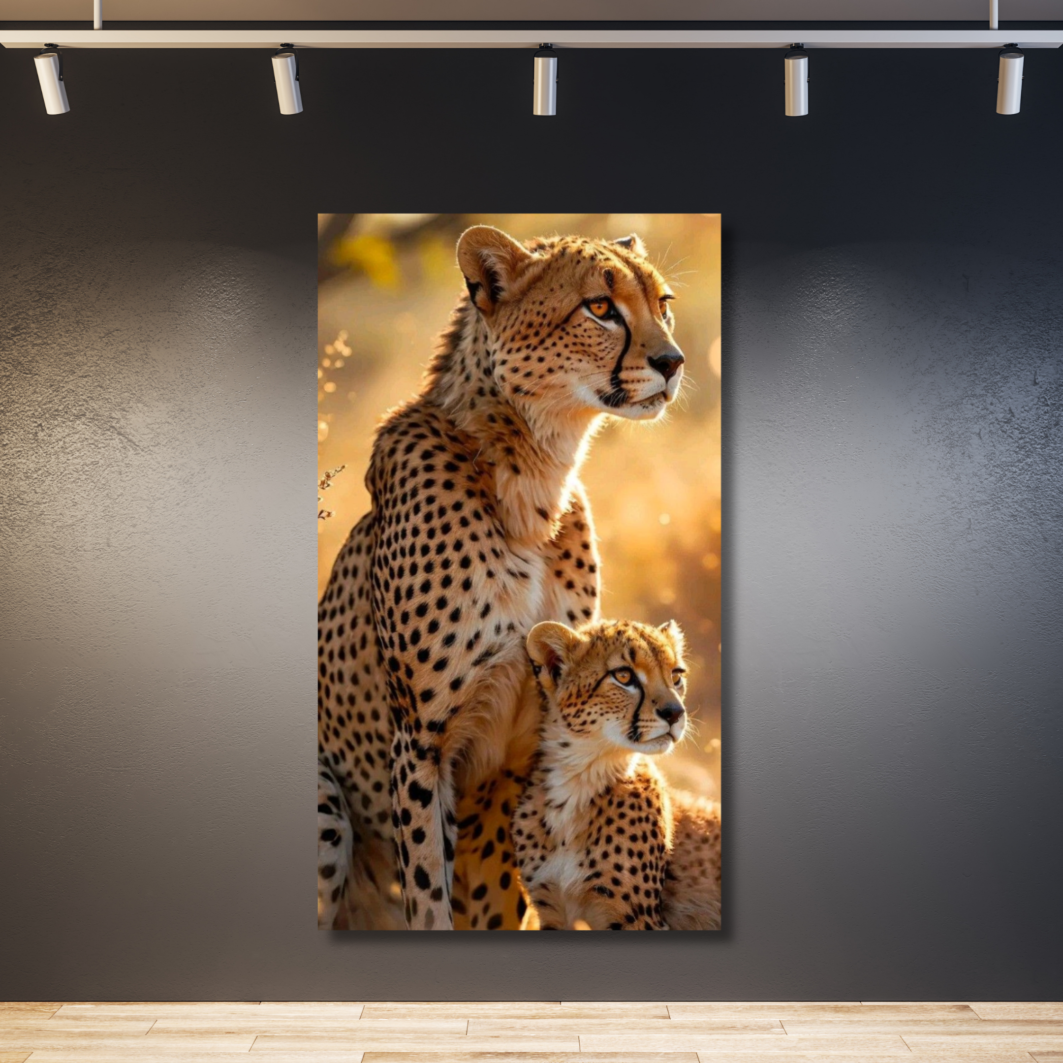 Gepardo con cachorro