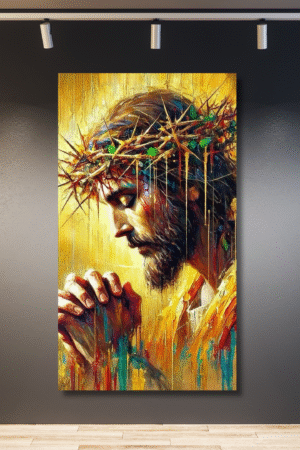 Jesús corona de espinas orando