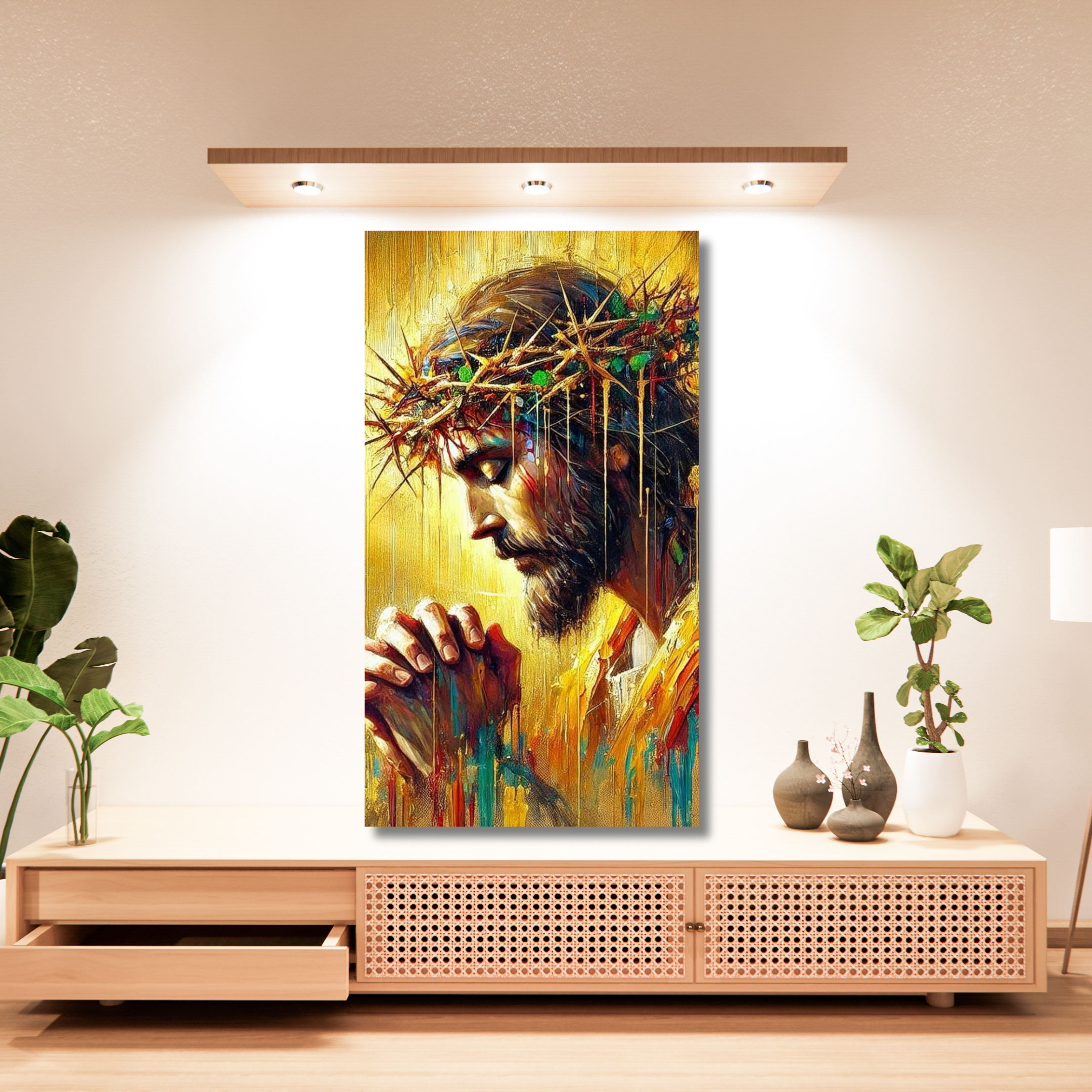 Jesús corona de espinas orando - Image 2