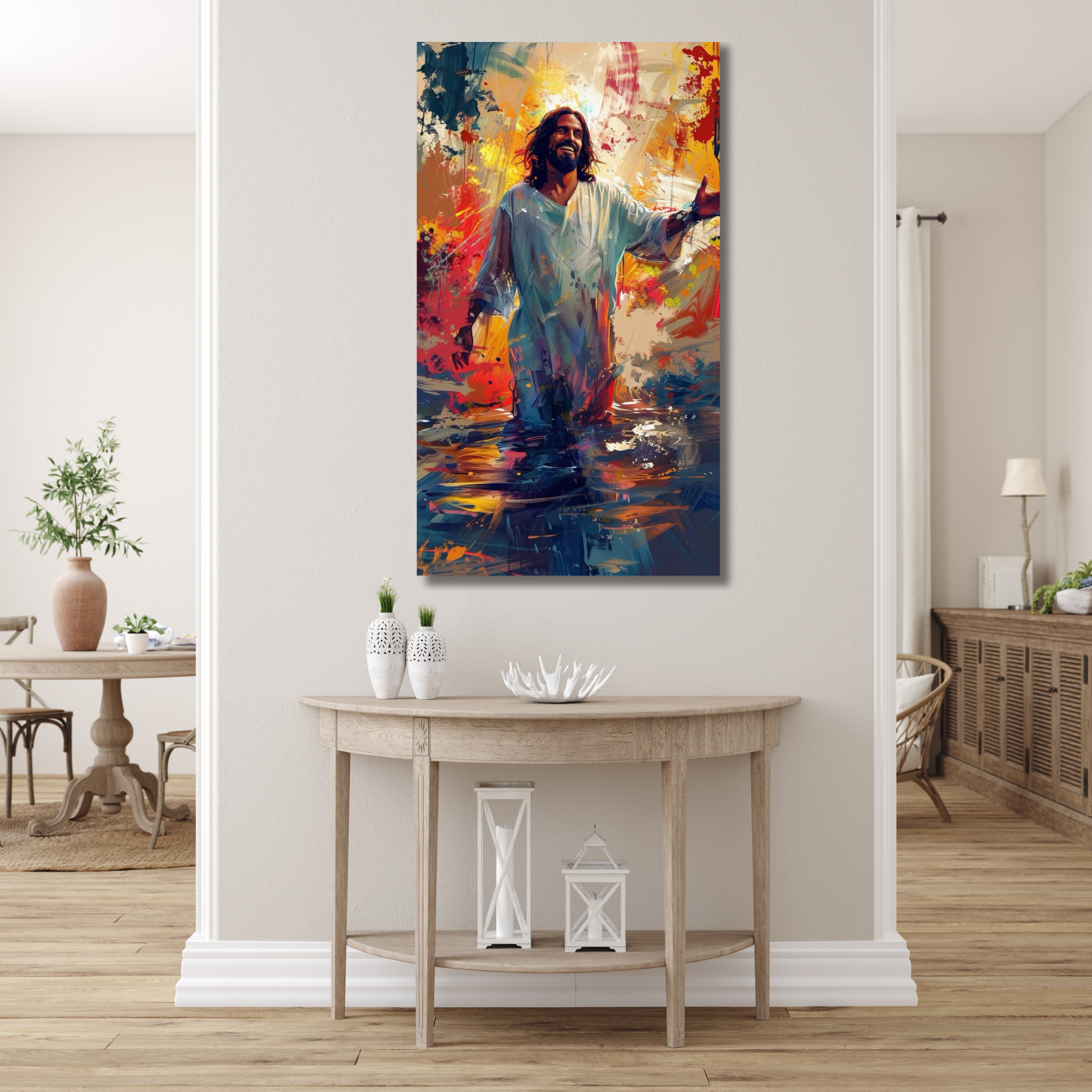 Jesús en el agua colores - Image 2
