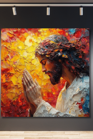 Jesús orando expresionismo