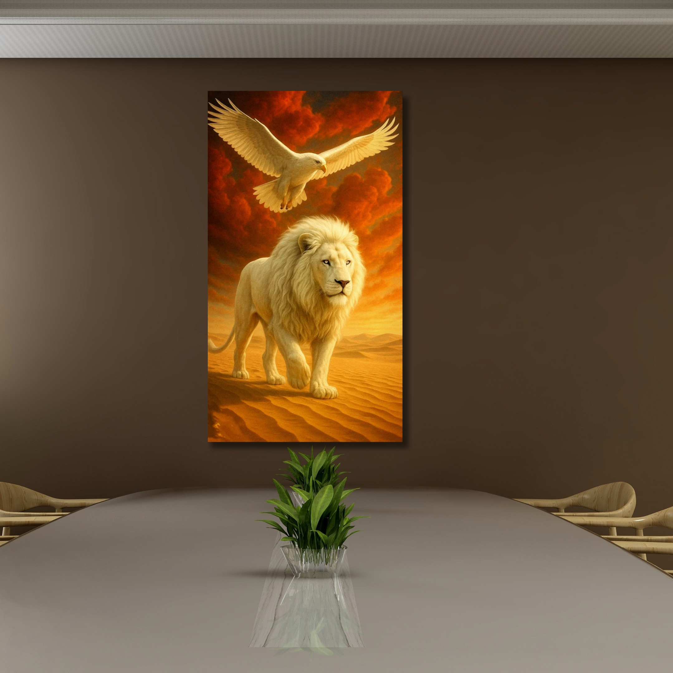 León blanco y águila blanca - Image 2