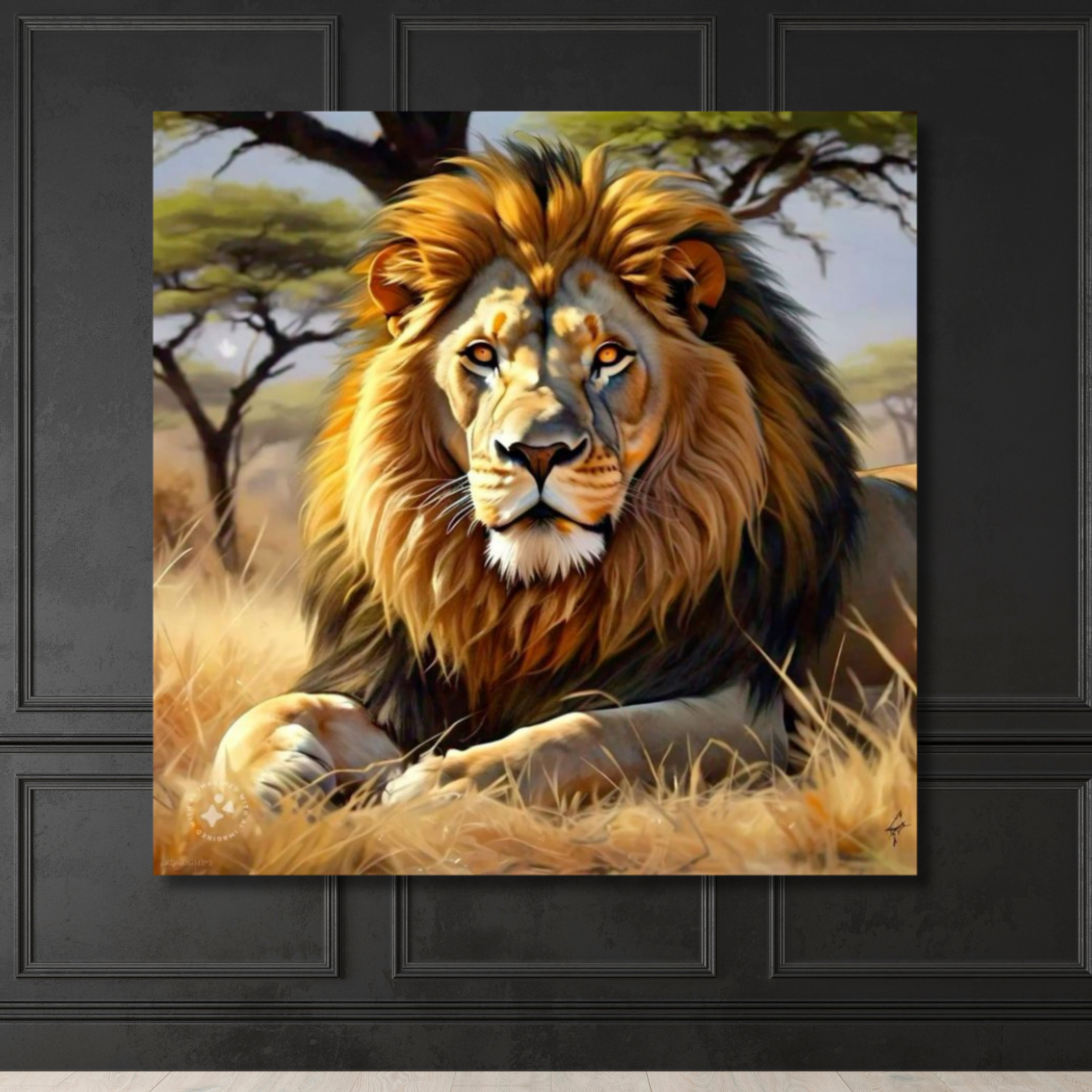 León descansando sabana - Image 2