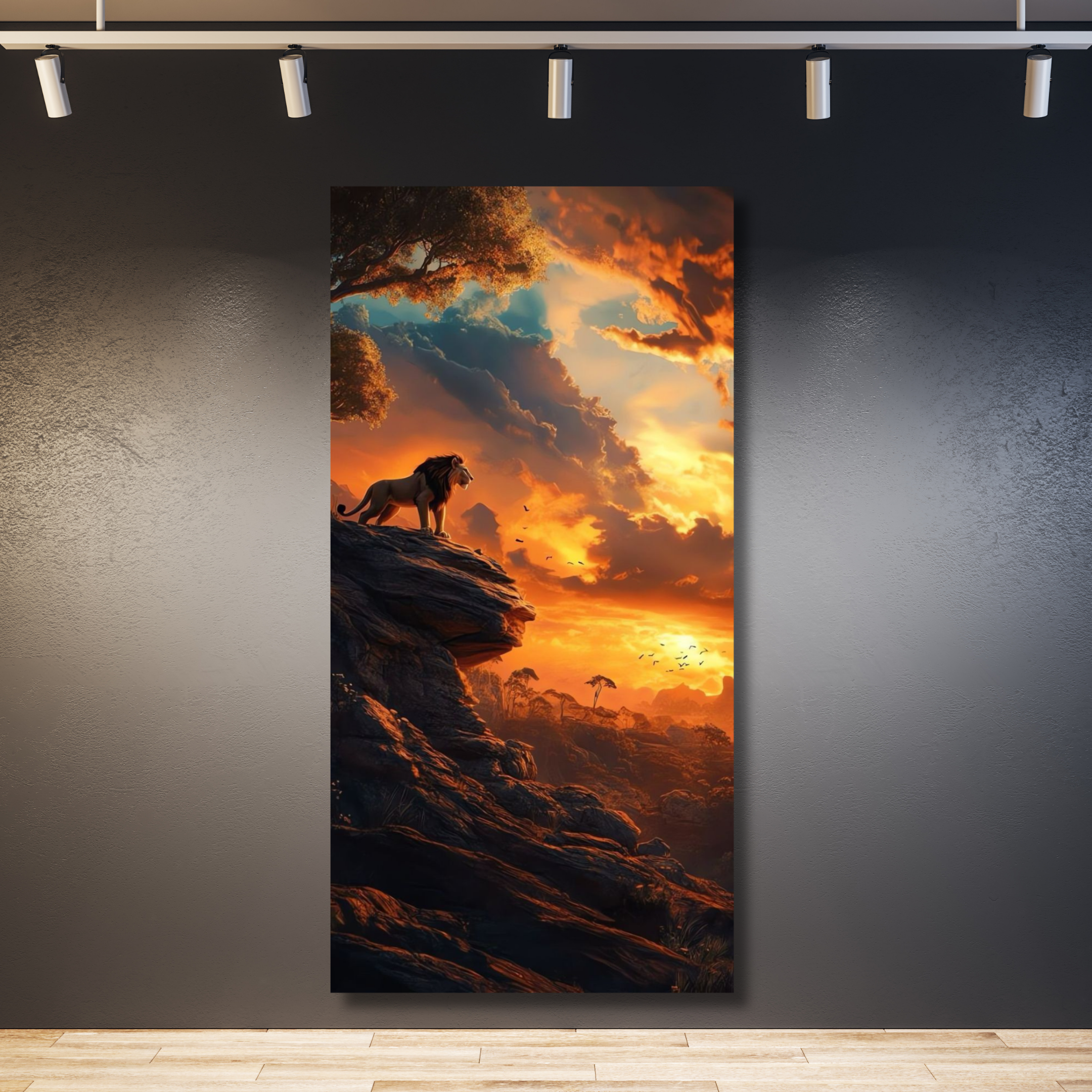 León en risco en el cielo