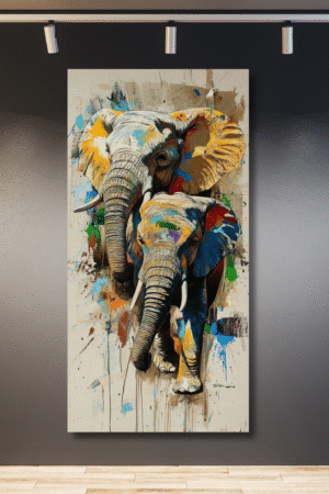 Pareja de elefantes surrealismo