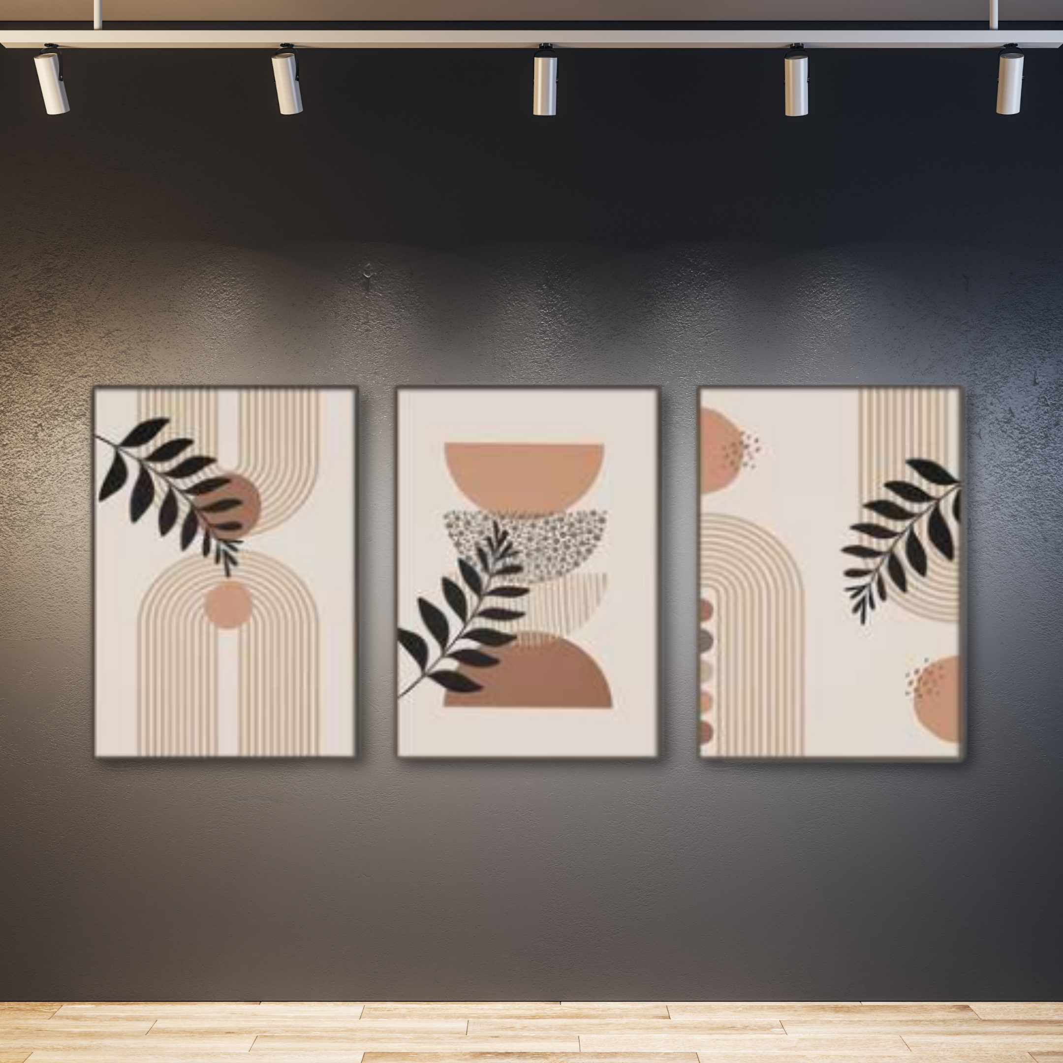 Tríptico boho plantas